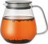 Kinto Stainless Unitea One Touch Teapot 720 Milliliter (24.35 Fl. Oz.) - Heat-resistant Glass Teapot with Stainless Steel Strainer in Lid (Japan I...