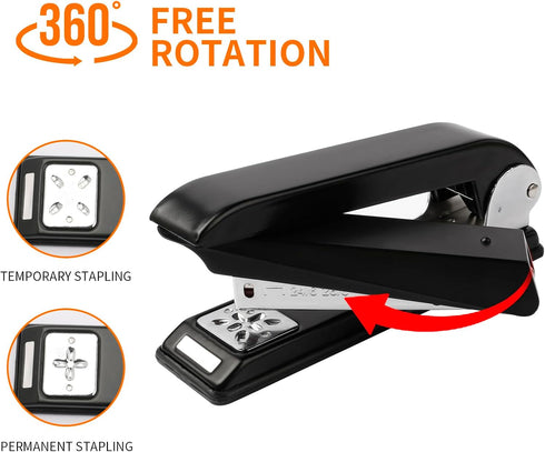 Eagle Swing-Arm Swivel Stapler, 12 Sheet Capacity, Specialized for Booklet Stapling, Black...