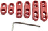 6 PCS/SET 7mm 8mm Spark Plug Wire Separators Dividers Looms Red Colour Fits for Mopar Ford Chevy Mustang...