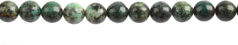 Natural Stone Beads 8mm African Turquoise Polished Round Smooth Gemstone Beads for Jewelry Making Adults 15 Inch(African Turquoise,8mm)...