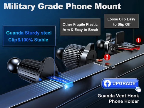 Upgraded Phone Holders for Your Car, Universal Cell Phone Mount Holder, Hands Free Automobile Mobile Phone Stand, 360° Adjustable Air Vent Cradles...