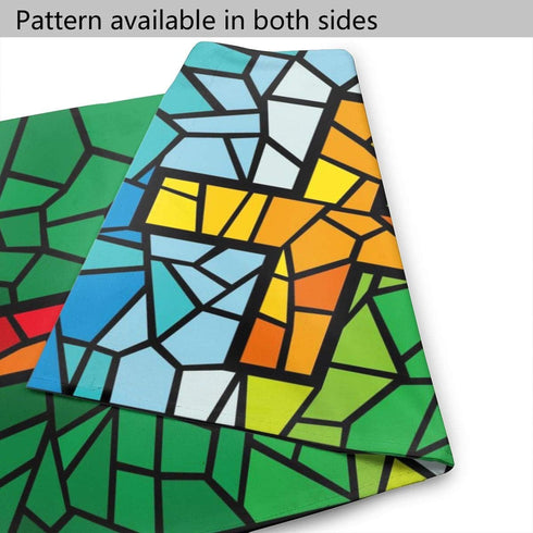 YISHOW Jesus Christ Cross Religious Stained Glass Style Garden Flag Double Sided Vertical Christian Lord Faith Cross Stained Glass Style House Fla...