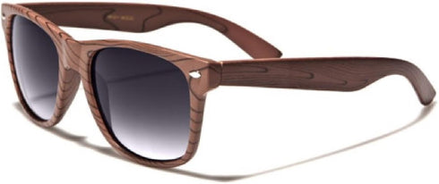 Faux Rose Wood Frame (looks real) Retro Style Sunglasses (Wood, Gradient)...