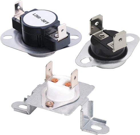 Dryer Thermal Thermostat Kit DC96-00887A & DC47-00016A Thermal Fuse & DC47-00018A Thermostat Fit for Samsung Thermal Fuse Dryer, Replacement for Samsung & Kenmore Dryers