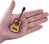 Dselvgvu Wooden Miniature Guitar with Stand and Case Mini Musical Instrument Miniature Dollhouse Model Home Decoration (3.94"x1.42"x0.59")...