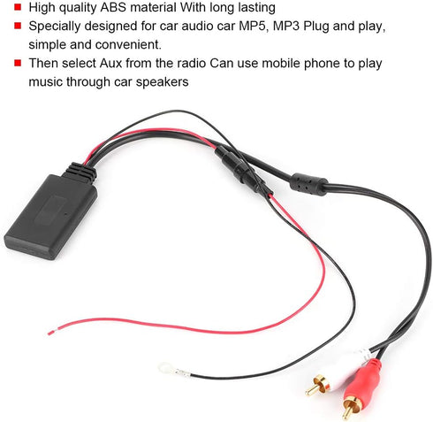Bluetooth AUX Receiver Module, Universal Bluetooth Aux Receiver Module with 2 AUX in Adapter, Car Radio Bluetooth Module for Car Audio Stereo Spea...