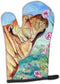 Caroline's Treasures 7105OVMT Shar Pei Smell the flowers Oven Mitt Heat Resistant Thick Oven Mitt for Hot Pans and Oven, Kitchen Mitt Protect Hand...