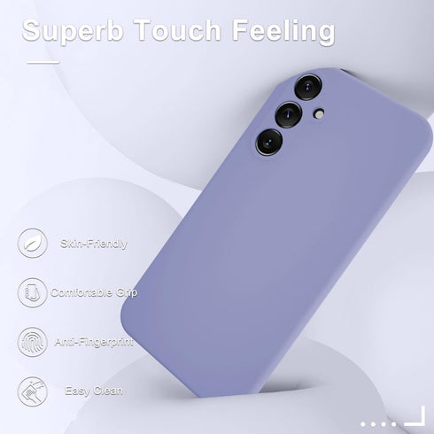 for Samsung Galaxy A15 5G Case, Silicone Phone Case with 1 Screen Protector, Soft Anti-Scratch Microfiber Lining, Full Body Shockproof Slim Cover,...