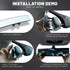 Car Rearview Mirrors, Shock Resistant Interior Clip-on Panoramic Rear View Mirror for Car, 12 inch HD Wide Viewing Range to Reduce Blind Spot Effe...
