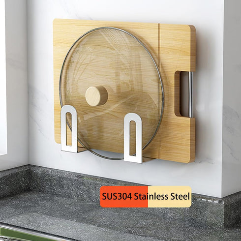 Self Adhesive Stainless Steel Pan Cover Racks ,Pantry Organization Rack, Cutting Board Storage , Pot Lid Holder...