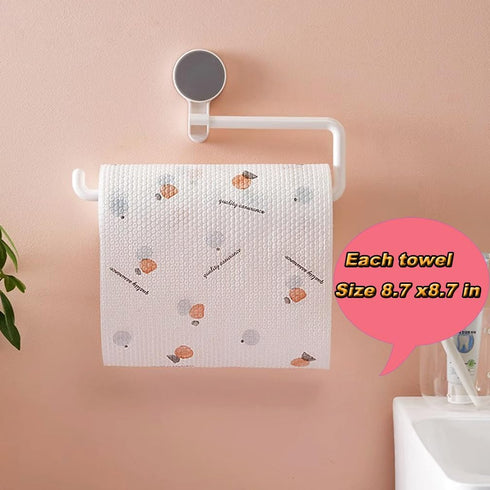 70 Sheets Disposable Towels Cleaning Cloth Dish Cloth Dish Towels Multi-Purpose Wipes and 5 PCS Reusable Microfiber Towels Wash Cloths for Home Ki...
