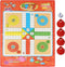Ludo Board Game Set, 23.6 x 17.7inch Non-Woven Fabric Foldable Snakes and Ladders Ludo Game Set for Home Travel Entertainment...