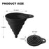 Funnels for Kitchen Use, Food Grade Silicone Collapsible Kitchen Funnel (Black)...