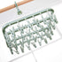 Laundry Hangers with 32 Clips,Clothespin Rack Foldable Laundry Drying Rack Drip Hanger for Drying Socks,Bras,Towel,Underwear,Hat,Scarf,Pants,Baby ...