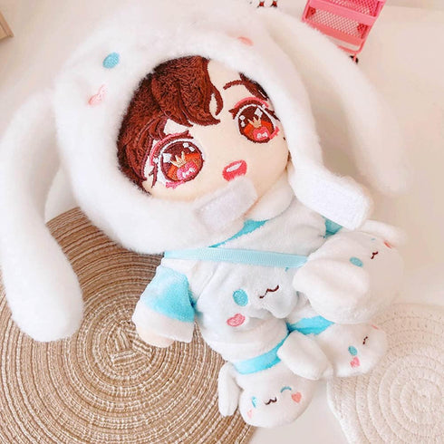 niannyyhouse Doll Dressup 7.8in/20cm Plush Doll Clothes Blue Dog Suit Stuffed Figures Toys Accessories...