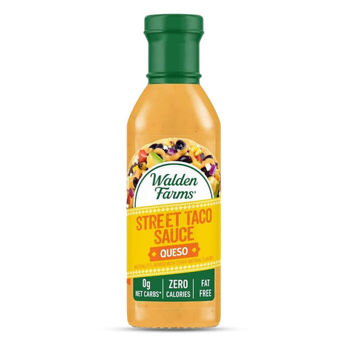 Walden Farms Queso Street Taco Sauce 12oz. Bottle - Creamy and Flavorful, Vegan, Paleo and Keto Friendly, Non-Dairy Milk Substitute - Perfect Taco...