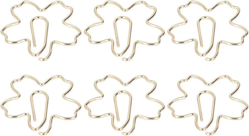 100pcs Paper Clips, Flower Shaped Gold Paper Clips Cute Paperclips Stationary Supplies with Storage Box for Office Home School...