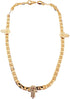 LESLIE BOULES Elegant 18K Gold-Plated Anklet with Three Hamsa Hands - Symbols of Protection and Good Luck...