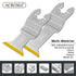 Acroma 5-Piece Universal Oscillating Multitool Blade Set, Titanium-Enhanced M42 HSS Bi-Metal, Including 2" and 2-2/3" Extra-Long Blades, Ideal for...