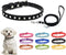 Rhinestone Dog Collar and Leash Set,Cute Dazzling Sparkling Fun Soft Suede Leather Cat Collars Crystal Diamond Pet for XXS XS Small Medium Puppy K...