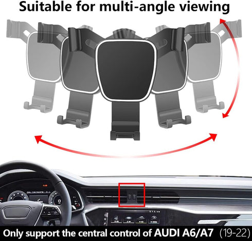 Car Phone Holder for 2019-2024 Audi A6 A7 S6 RS6 S7 RS7 Allroad Auto Accessories Navigation Bracket Interior Decoration Mobile Cell Phone Mount...