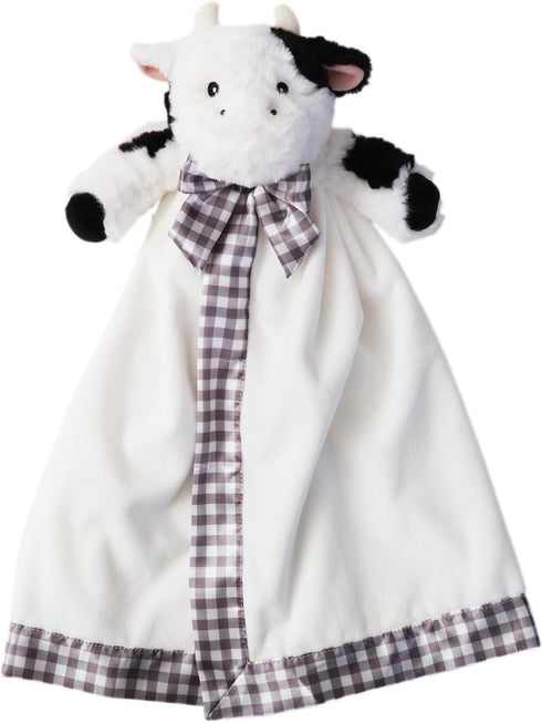 Bearington Lil' Gilly 18 Inch Cow Loveys for Babies - Security Blanket for Babies - Lovies for Babies Security Blanket with Stuffed Animal...