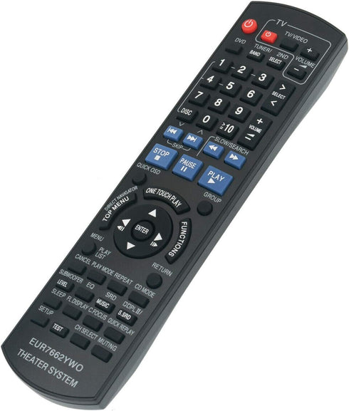 AIDITIYMI EUR7662YW0 Replacement Remote Control Compatible with Panasonic DVD Home Theater Sound System SC-PT750 SA-PT750P SA-PT750PC SC-PT753 SA-...
