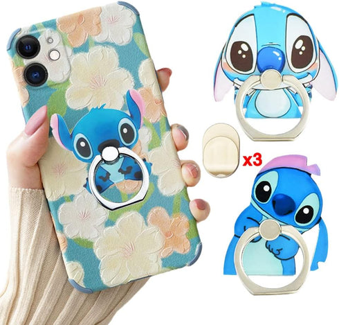 ZOSTLAND Cartoon Wall Mount Phone Ring Grip Nani Alien Universal 360° Adjustable Holder Car Desk Hook Stand Stent Mount Kickstand Compatible with ...