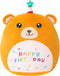 SQEQE Bear Plushie Birthday Bear Stuffed Animal Creative Bear Plush Pillow Birthday Party Home Room Decoration Doll Gift for Kids(Bear,10 Inch)...