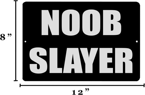 Rogue River Tactical Funny Video Games Metal Tin Sign Wall Decor Man Cave Bar Bedroom Noob Slayer...