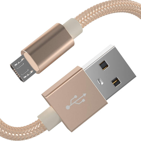 TalkWorks Micro USB Cable 6ft Long Android Cell Phone Charger Braided Heavy Duty Fast Charging Cord for Samsung Galaxy S6 / S7, Tablet, Bluetooth ...