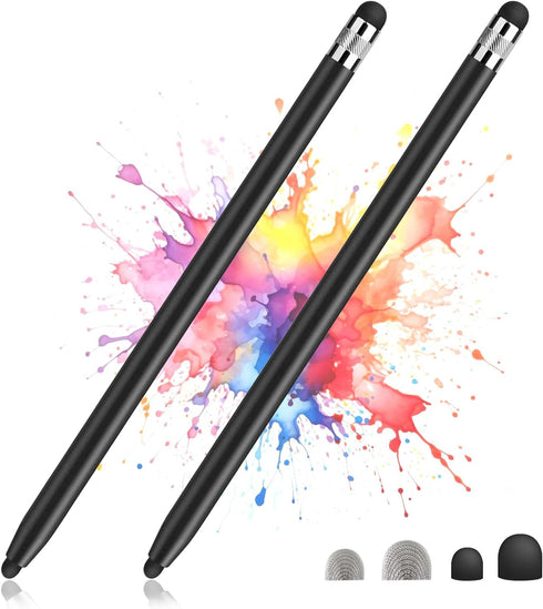 2 Pack Stylus Pens for Touch Screens, High Sensitivity Precision Capacitive Stylus Pen Compatible with iPad iPhone Samsung Tablets All Universal T...