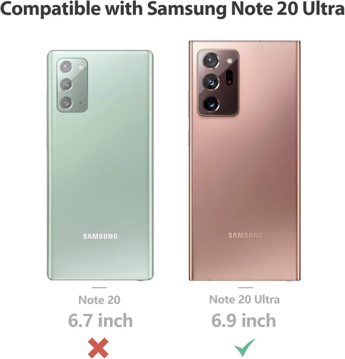 Coolwee Glitter Full Protective Case for Galaxy Note 20 Ultra 5G Heavy Duty Hybrid 3 in 1 Rugged Shockproof Women Girl Rose Gold for Samsung Galax...