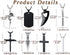 MAIBAOTA 8 Pcs Necklace for Men, Mens Necklaces Jewelry Set, Black and Silver Stainless Steel Necklace, Cross Pendant Necklace, 16-24 inches Chain...