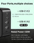 DTK USB C Wall Charger, 120W Fast Charger Block Plug, 4-Port Portable Power Adapter Charger Station for iPhone 14 13 12 11 Pro Max SE XS XR X 8 7,...