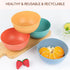 Cereal Bowls Unbreakable 24 OZ, Plastic Bowls Reusable Light Weight Bowl, Microwave and Dishwasher Safe BPA Free Cereal Bowls heat Straw Bowl for ...