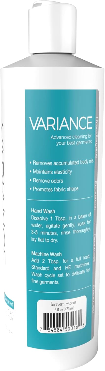 Variance by Forever New – Medical Wash Solution, Fragrance Free, 16 Fl Oz – Advanced Liquid Laundry Detergent for Compression Sportswear and Socks...
