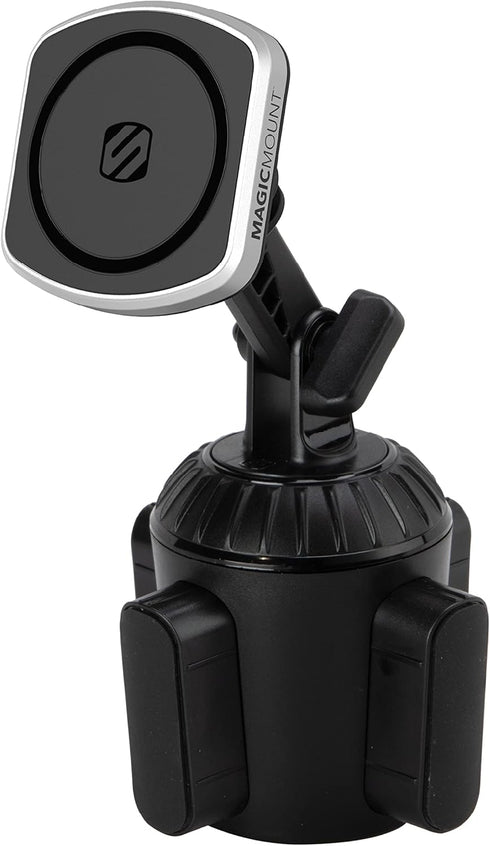 Scosche MP2CUPM-SP MagicMount Pro2 Cup Holder Magnetic Cell Phone Holder Car Mount Kit Compatible with MagSafe, iPhones, Galaxy, Pixel & All Smart...