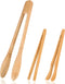 Zopeal 3 Pcs Wooden Tongs Wooden Kitchen Tongs Long Bamboo Kitchen Tongs Bamboo Toaster Tongs Wooden Cooking Tongs for Kitchen Picking Up Cheese B...
