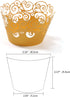 Cupcake Wrappers, KPOSIYA 100 Pack Cupcake Wraps Filigree Artistic Bake Cake Paper Cup Little Vine Laser Cut Liner Baking Cups Muffin Case Trays f...