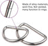 10pcs/Pack 1-1/2 inch Metal D Ring Semi-Circular Non Welded Nickel Plated for Hardware Bags Ring Hand DIY Accessories(Nickel, Webbing Size 38mm)...