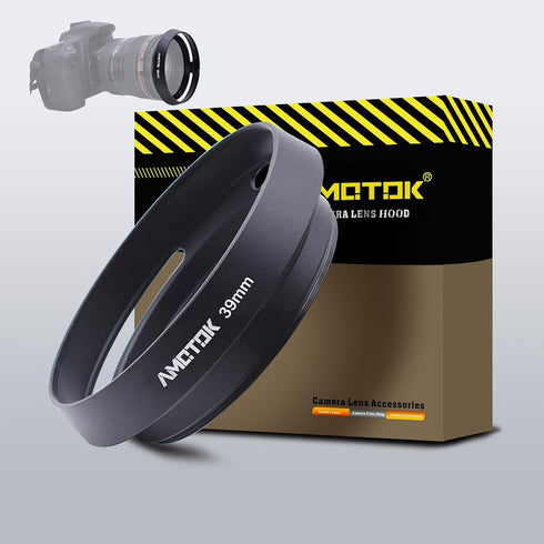 39mm Camera Lens Hood Compatiable All Brands Ø Lenses with 39mm Filter Thread,Made of CNC.Aluminium Hollow Lens Hood...
