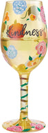 Enesco Designs by Lolita Kindness Floral Hand-Painted Artisan Wine Glass, 15 Ounce, Multicolor...