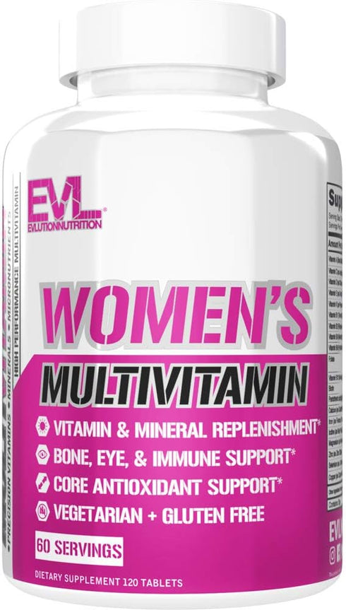 Evlution Nutrition Women's Multivitamin - Full Spectrum Vitamins & Minerals, Immune Health, Vitamin C & D, Iron, Zinc, Antioxidants & Bioflavonoid...