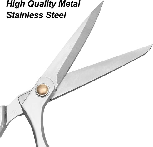 Fabric Scissors 8.5 Inch Heavy Duty Dressmaking Shears Sewing Tailor Scissors, Ultra Sharp All Metal Stainless Steel Craft Household Scissors for ...