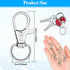 anezus 100Pcs Key Chain Clip Hooks Swivel Lanyard Snap Hook Keychain Hooks for Lanyard Key Rings Crafting...
