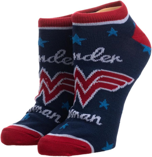 Bioworld Wonder Woman Ankle Socks 5-Pack for Women...