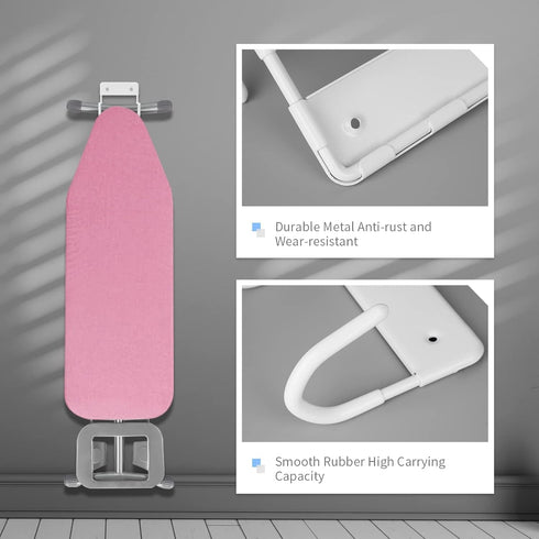 BiJun Ironing Board Holder Wall Mount, Ironing Board Hanger with 5 Inch Length, Iron Board Hook Wall Mount for Laundry Rooms (White)...