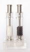 Modern Push Button Salt and Pepper Grinder Set, Grind Gourmet Pump and Grind Sea Salt and Pepper Mill Set with Stand, Refillable Grinder...