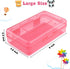 Pencil Box, Large Capacity Clear Pencil Case, 1 Pack Hard Pencil Case, Clear Crayon Box with Snap-tight Lid Stackable Design, Plastic Storage Box ...